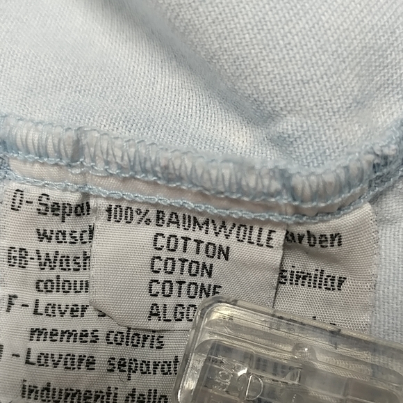 Vintage John Baner Distressed Jean Long Sleeve Shirt Womens L Denim Worn w/Holes - Picture 15 of 16